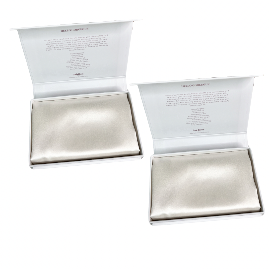 The Luxe 100% Mulberry Silk Pillow Slip Pair
