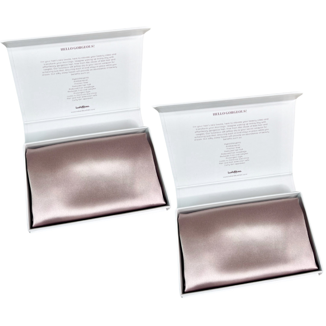 The Luxe 100% Mulberry Silk Pillow Slip Pair