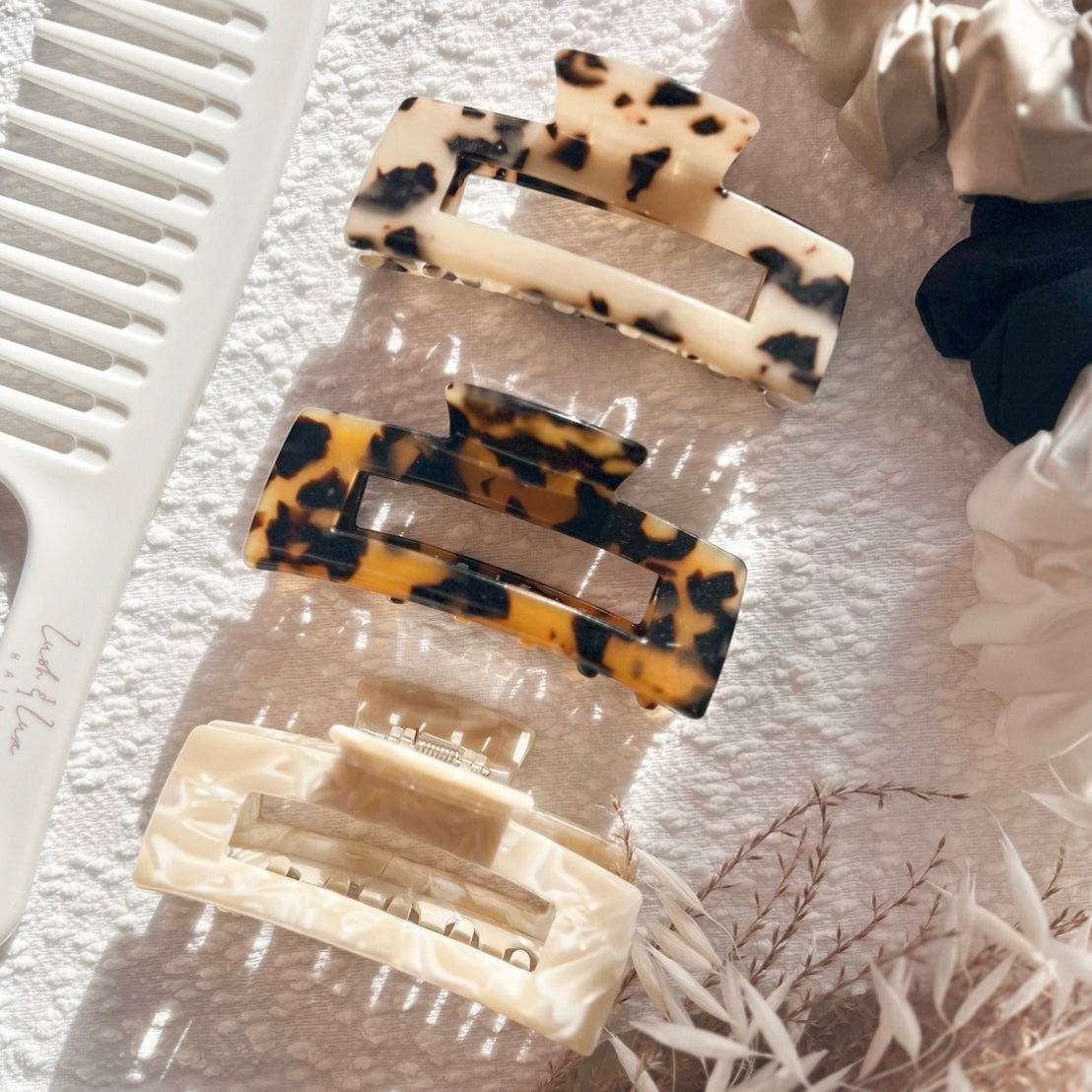 Lush And Luxe Hair Acetate Hair Claws Tortie