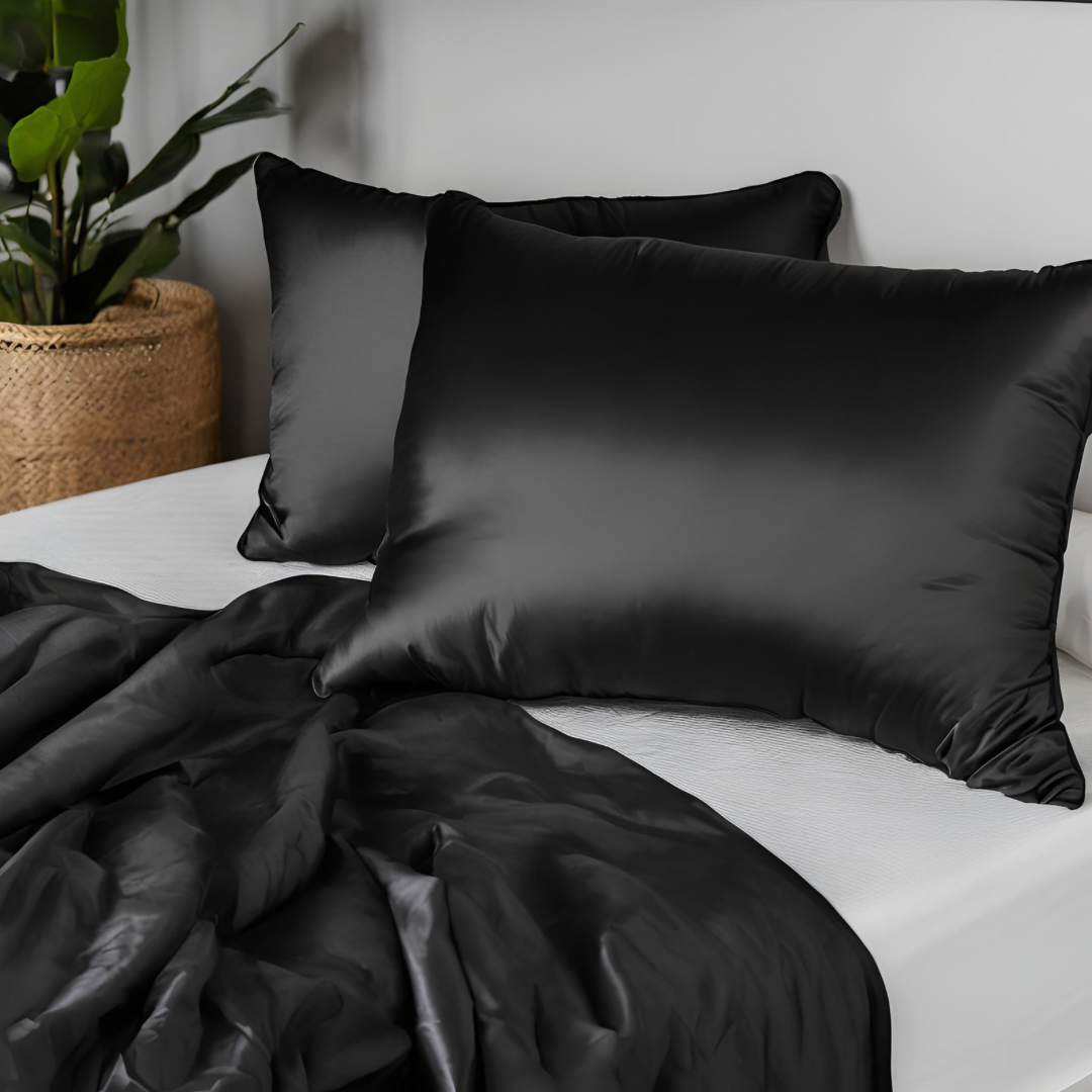 Lush and luxe Hair silk pillowslip in Onyx